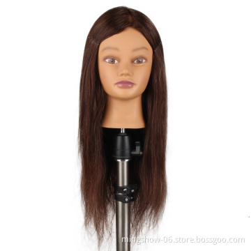 Cheap Cosmetology 100% Human hair African American Salon Practice Hairdresser braiding afro Training Mannequin dummy doll Head